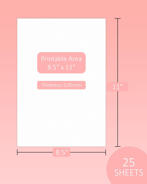 25pcs Edible Wafer Paper A4 Size, 8.5" x 11" Food Grade Wafer Sheets, Edible Paper for Cakes Printable, Rice Starch Sheets for Candy & Decoration (0.3mm)